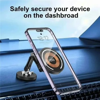 Car Magnetic Phone Holder Stand Instrument Panel Foldable Bracket Self-adhesive Cellphone Bracket For iPhone 17 16 15 14 13 12