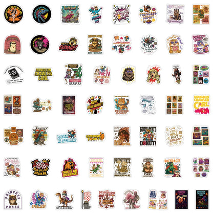110PCS Dungeon Crawler Carl Stickers Graffiti Stickers DIY Diary Phone Case Handmade Scrapbook Aesthetic Stickers