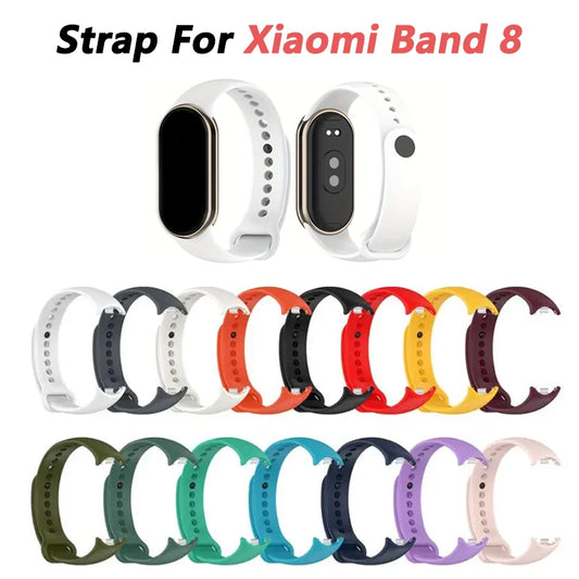 Silicone Wristbands for Xiaomi Band 8/9/10 | High-Quality, Smooth Texture, Sporty Style with Deployant Clasp