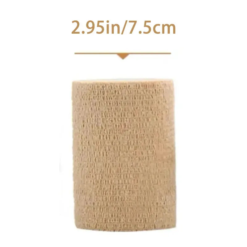1/10 Rolls  Adhesive Bandage Elastic Breathable Sports Self Adhesive Tape Beige Wrap Finger Tape For Wrist Ankle