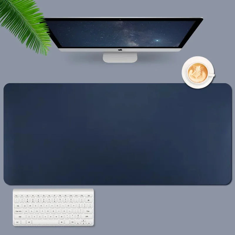 Large Size Office Computer Desk Protector Mat PU Leather Waterproof Non Slip Mouse Pad Desktop Keyboard Desk Pad Gaming Mousepad