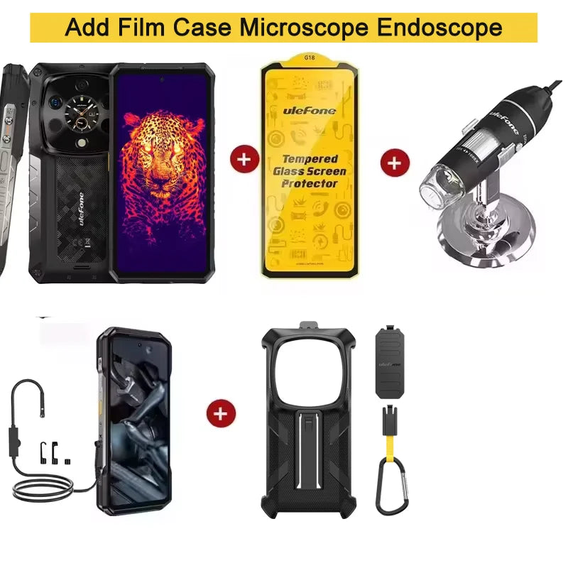 Ulefone Armor 28 Ultra 5G AI Thermal Imaging Rugged Phone 16GB+1TB Smartphone Android 14 AMOLED 6.67" Dimensity 9300+ 120W 5G