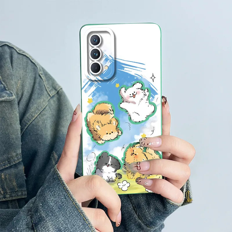 For Realme GT Master Phone Case GTmaster Edition RMX3363 RMX3360 Casing Soft Silicone Sweet Painted Fashion Flower Printed Cover