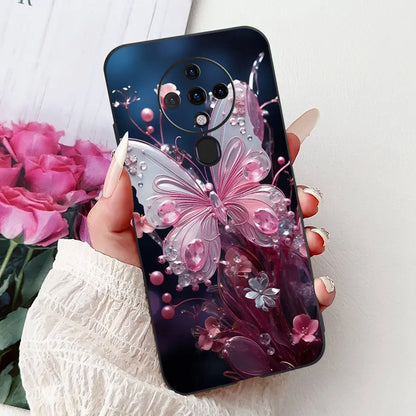 6.8'' For Tecno Spark6 KE7 Back Cover For Techno Spark 6 Case Shockproof Luxury Cute Cartoon Funny Cool Silicone Bumper Funda