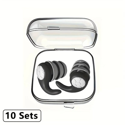 Silicone Sleeping Ear Plugs Three-Layer Noise Reduction Waterproof Earplug Professional Soundproof Earplug Earplugs For Swimming