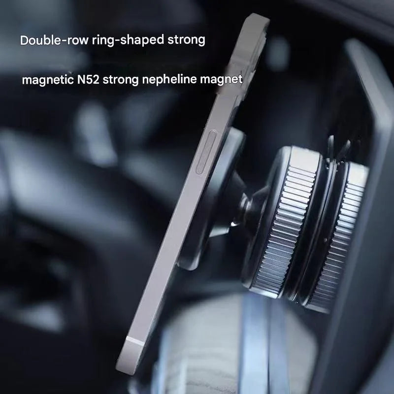 Magnetic Car Mount Mobile Phone Holder Vacuum Adsorption 360° Rotation Super Strong Suction Bracket for Iphone12-16 Smartphone