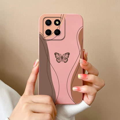 For Huawei Honor X6 X6S X6A Plus Phone Case Butterfly Heart Liquid Silicone Camera Protection Back Cover For Honor X 6 Funda