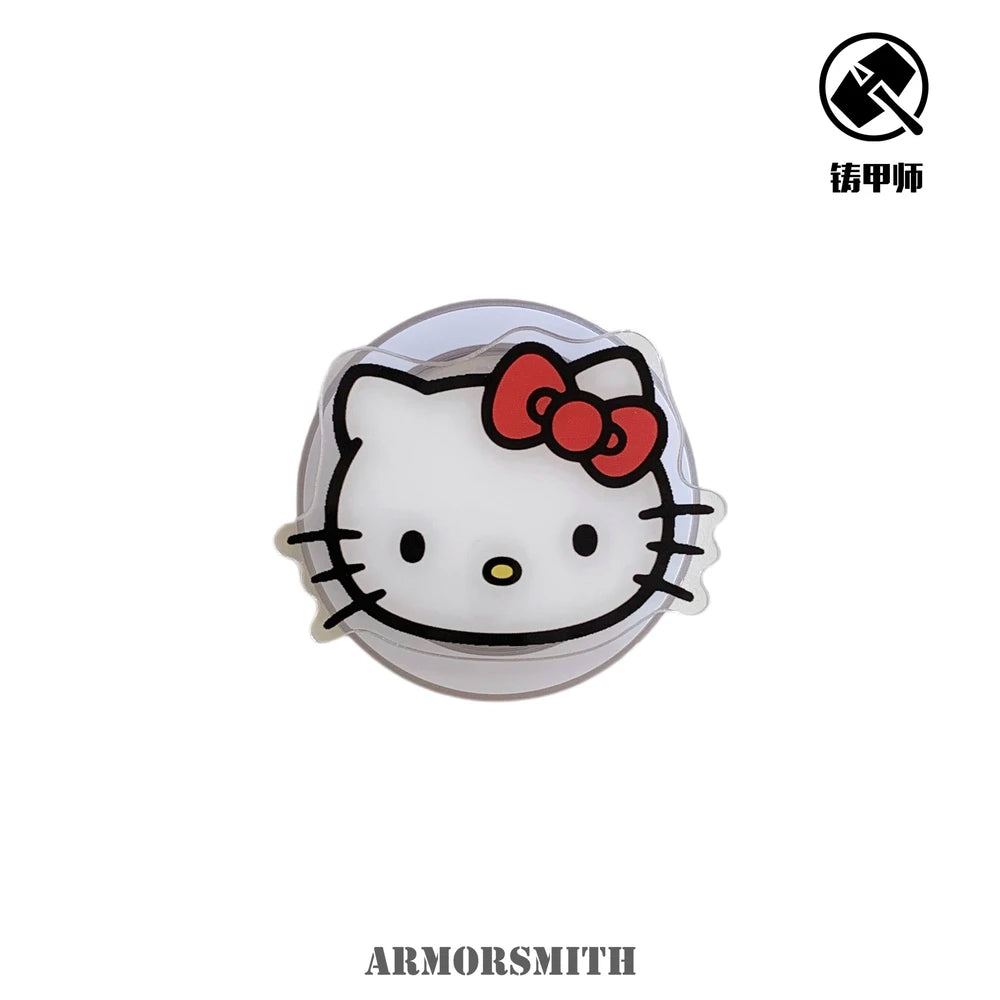 Sanrio Hello Kitty Magnetic Holder Wireless Charge Cute Cartoon Phone Case For iPhone 17 16 15 14 13 12 11 Pro Max Hard Cover