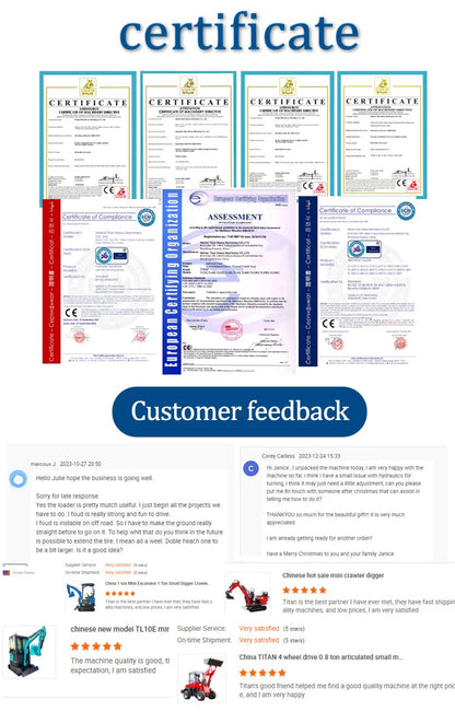 Mini Excavator 3.5 Ton EPA Farm Used New Crawler Digger Kubota Engine Small Excavators 1-3 Ton Machine Prices