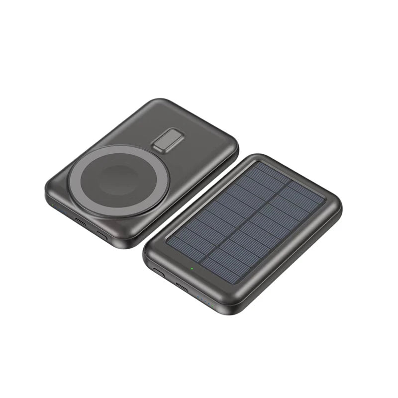 10000mAh Solar Power Bank Magnetic Wireless Charger Powerbank For iPhone 15 14 13 12 Pro Mini Portable External Battery Charger