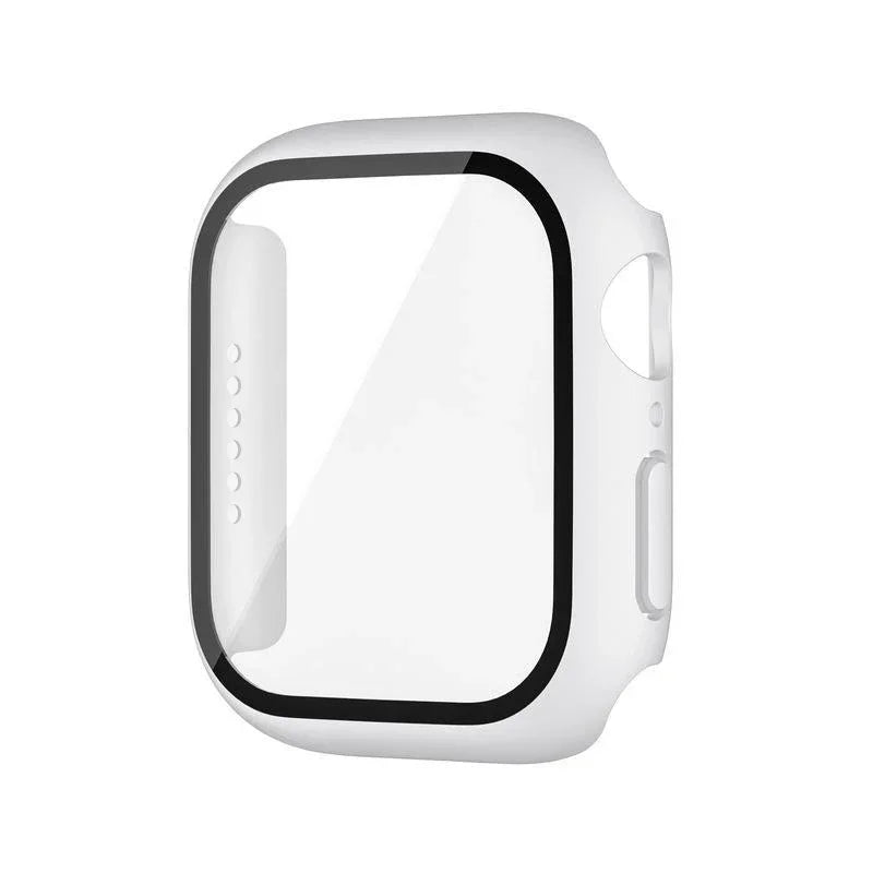Glass+Cover For Apple Watch case 8 7 9 45mm 41mm 44mm 38 42mm iWatch Accessorie Screen Protector Apple watch series 6 SE 5 40mm