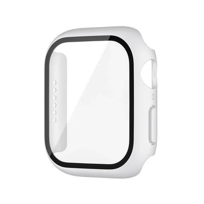 Glass+Cover For Apple Watch case 8 7 9 45mm 41mm 44mm 38 42mm iWatch Accessorie Screen Protector Apple watch series 6 SE 5 40mm