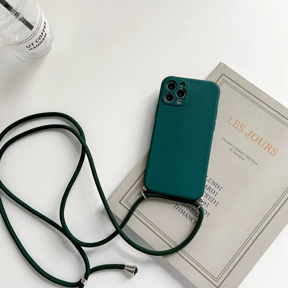 Crossbody Lanyard Phone Case For VIVO V30E V40 SE Lite V27E V25 Y21 Y33S Y22 Y53S Y35 Y36 Y38 Y28 Necklace Strap Rope Cover