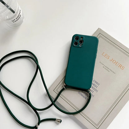 Crossbody Lanyard Phone Case For VIVO V30E V40 SE Lite V27E V25 Y21 Y33S Y22 Y53S Y35 Y36 Y38 Y28 Necklace Strap Rope Cover