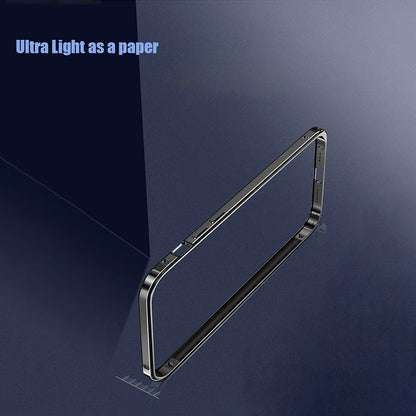 Aluminium Metal Bumper Frame Case For iPhone 17 16 15 14 13 12Pro Max Ultra Thin Luxury Light Alloy Protective Hard Back Bumpers