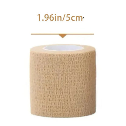 1/10 Rolls  Adhesive Bandage Elastic Breathable Sports Self Adhesive Tape Beige Wrap Finger Tape For Wrist Ankle