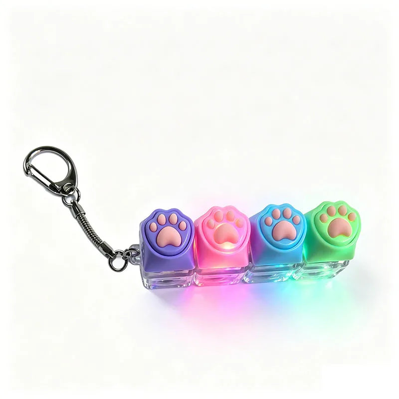 /Clickable Keyboard Keychain LED Light - Stress Anxiety Relief Fidget Toy, Portable Desktop Accessory for Office Decoration Gift