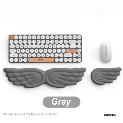 Mousepad Ergonomic Angel Keyboard Wrist Rest and Mouse Pad Set Reduce Wrist Pain for Office and Gaming Use