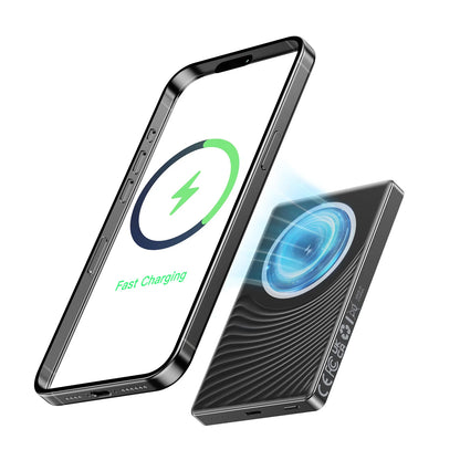 10000mAh Magnetic Power Bank,15W Wireless & 20W Fast Charger,10N Strong Magnet for iPhone, USB-C/A Output, Portable Battery Pack