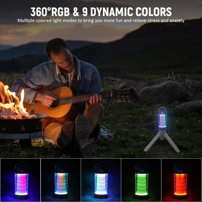 Wurkkos CL01 550LM RGB 550LM Rechargeable LED Flashlig Camping Lantern Power Bank Magnetic Work Light Rechargeable Waterproof