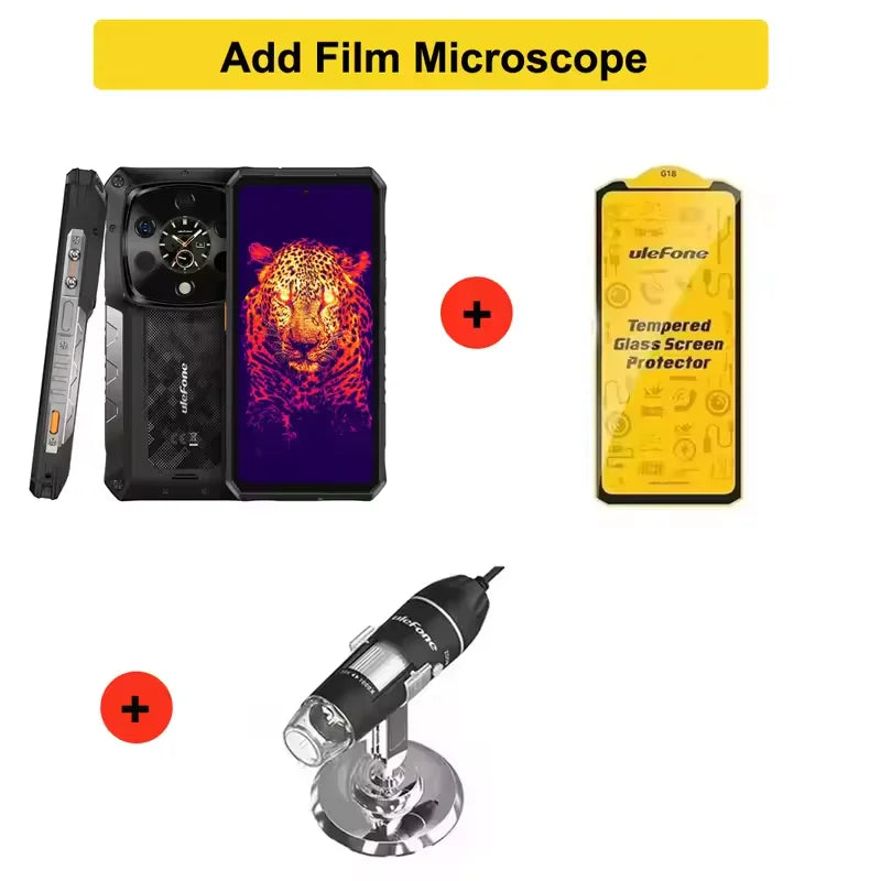 Ulefone Armor 28 Ultra 5G AI Thermal Imaging Rugged Phone 16GB+1TB Smartphone Android 14 AMOLED 6.67" Dimensity 9300+ 120W 5G
