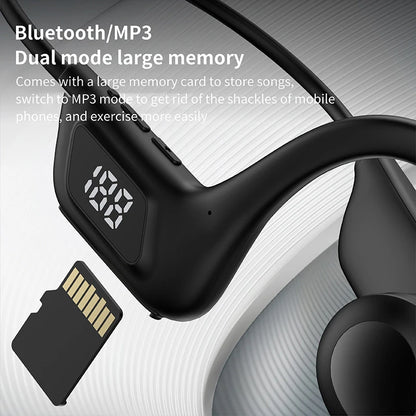 X7 Air-conduction Bluetooth Headphones V5.3 With Memory Card Slot Digital Display Over-ear Sports Headphones 2026 NEW
