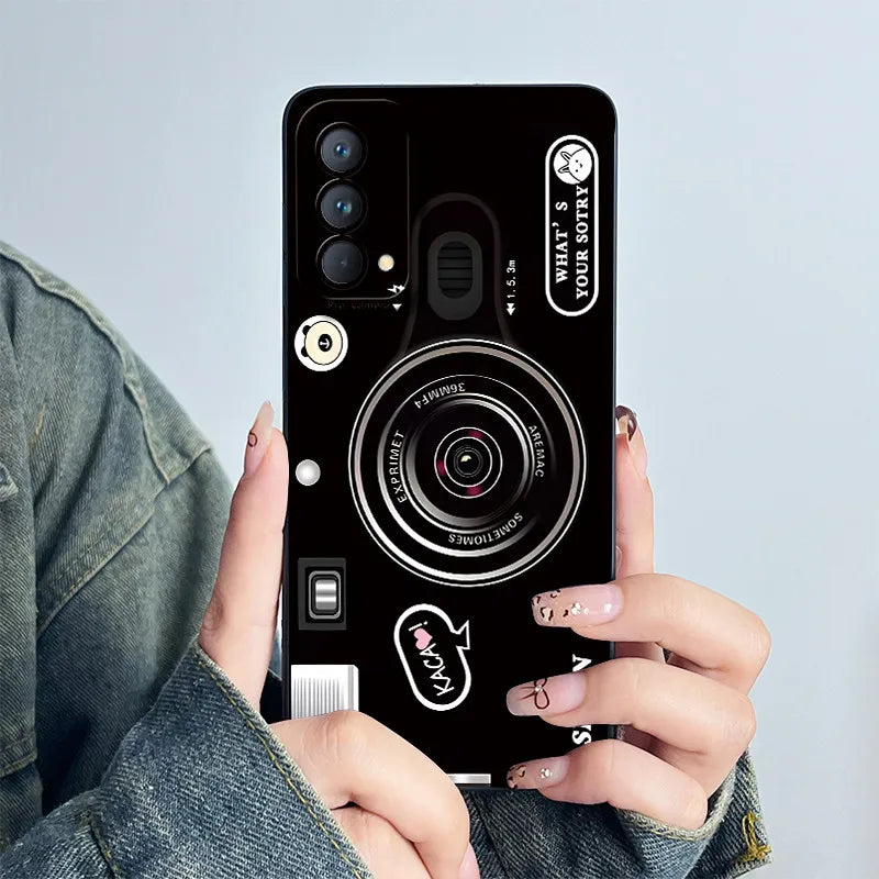 For Realme GT Master Phone Case GTmaster Edition RMX3363 RMX3360 Casing Soft Silicone Sweet Painted Fashion Flower Printed Cover