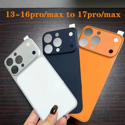 For iPhone 16 15 14 13 Pro Max Convert To iPhone 17 Pro Max Soft Back Sticker Rear Screen Protector Film Lens Protector Cover