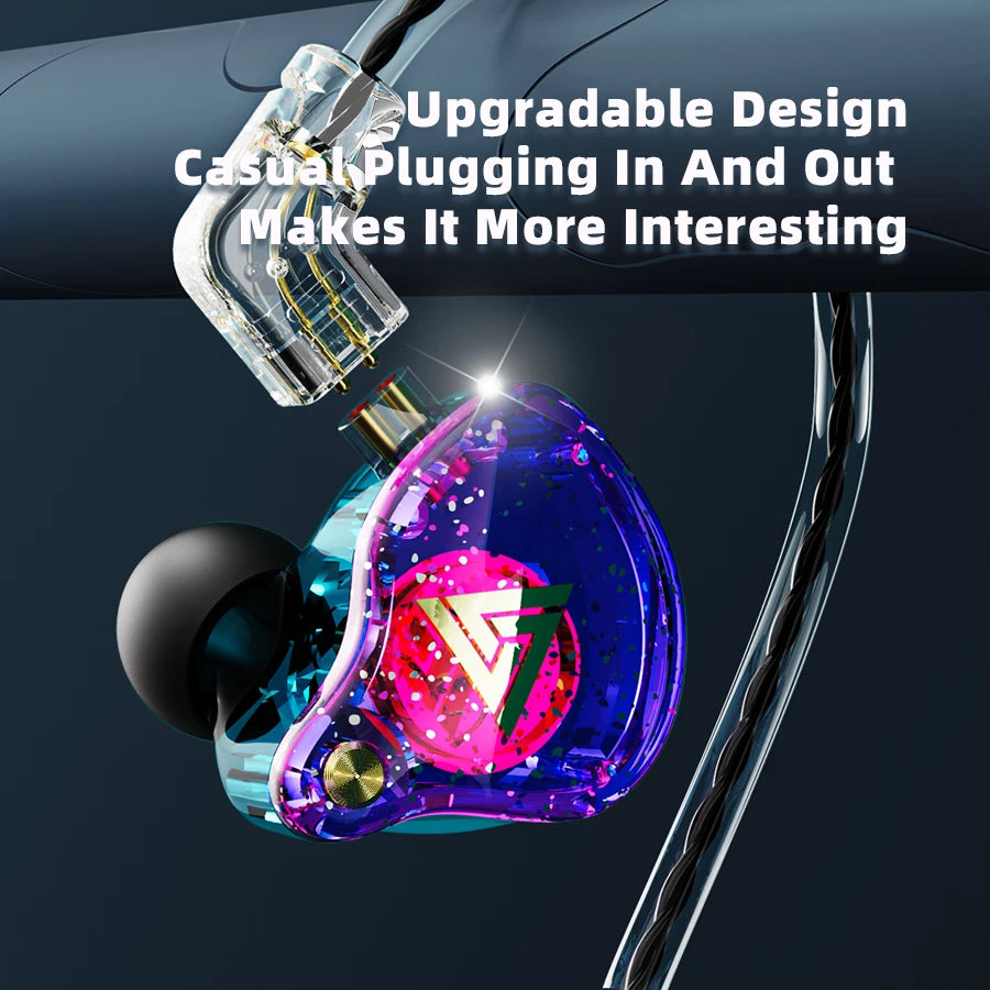 QKZ AK6/AERS/AK6 PRO Wired Headphones Dual Drive HiFi Earphone with Mic 3.5mm Sport Running Music Earbuds Bass Stereo Headset