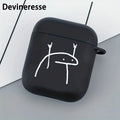Rock And Roll Matchstick Men Protective Case For Wireless Headset For Airpods 1/2 Case Airpods3 Airpods Pro Generation Tpu Case