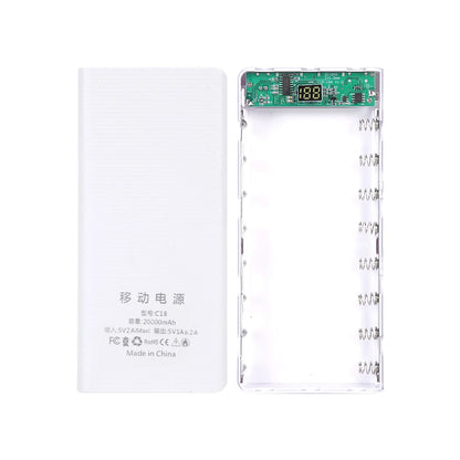 DIY 8*18650 Battery Power Bank Case 20000mAh solder-free sheath DIY power bank housing kit digital tube display