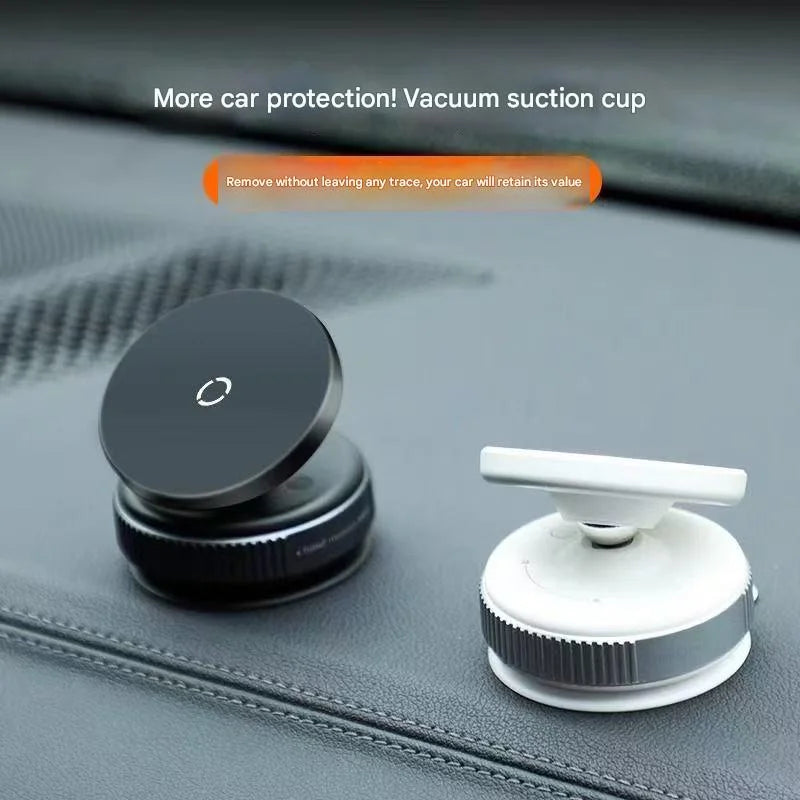Magnetic Car Mount Mobile Phone Holder Vacuum Adsorption 360° Rotation Super Strong Suction Bracket for Iphone12-16 Smartphone