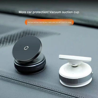 Magnetic Car Mount Mobile Phone Holder Vacuum Adsorption 360° Rotation Super Strong Suction Bracket for Iphone12-16 Smartphone