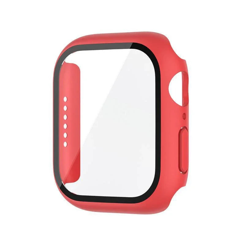 Glass+Cover For Apple Watch case 8 7 9 45mm 41mm 44mm 38 42mm iWatch Accessorie Screen Protector Apple watch series 6 SE 5 40mm