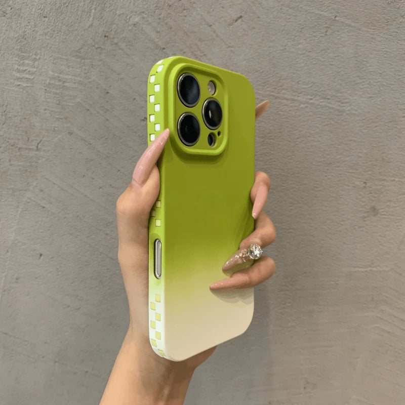 Luxury Liquid Silicone Gradient Color Phone Case For iPhone 13 14 15 16 17 Pro Max Air Plus Soft Candy Bumper Cases Cover