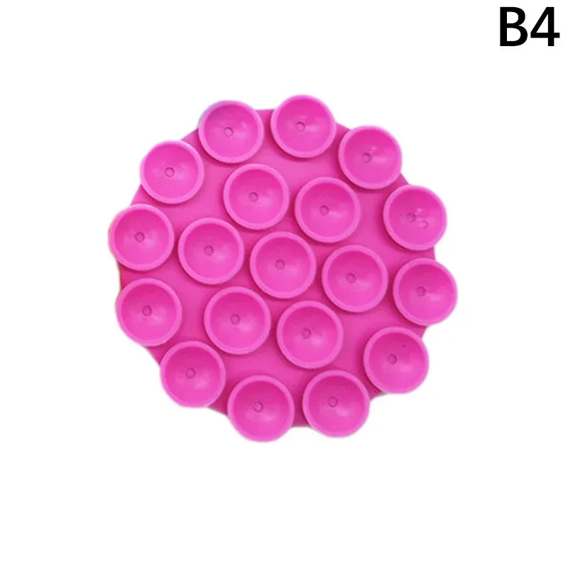 Portable Silicone Suction Cup Back Adhesive Wireless Power Bank Car Anti Slip Universal Mobile Phone Double-sided Holder