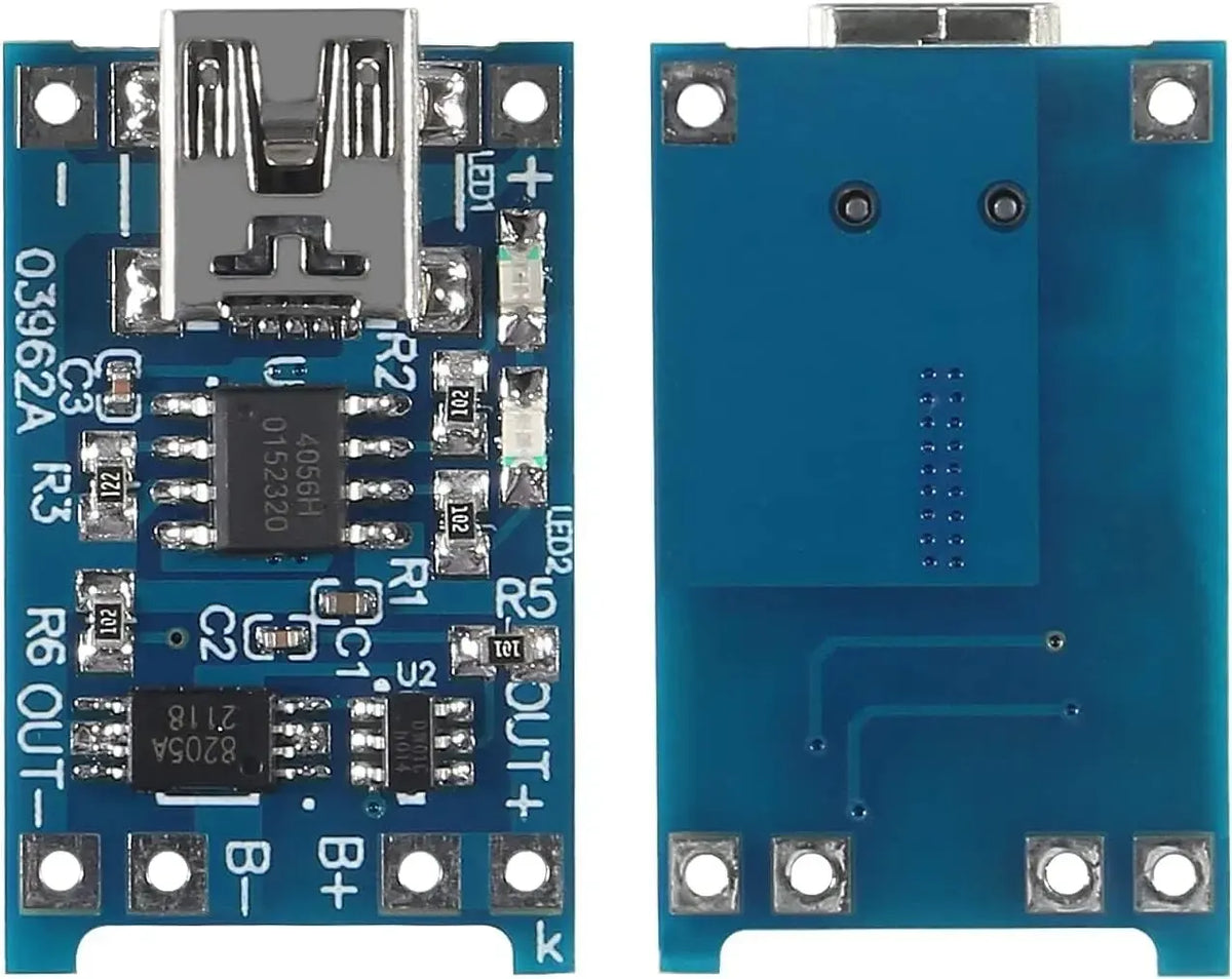 10pcs 5V 1A 18650 Lithium Battery Charging Board TP4056 Lithium Charging Mini/Micro USB Type C Charge Module With Protect
