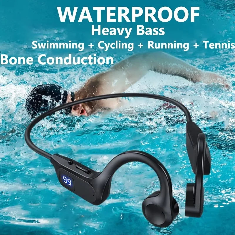 X7 Air-conduction Bluetooth Headphones V5.3 With Memory Card Slot Digital Display Over-ear Sports Headphones 2026 NEW