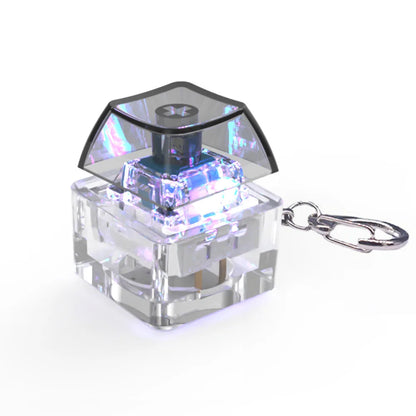 Mechanical Keyboard Key Chain Shaft Tester Switch Keychain with LED Light Relieve Stress Keyboard Fidget Toy Keycap Funny Gadget