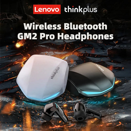 Lenovo GM2 Pro Headphones Wireless Bluetooth 5.3 Earphone Dual Mode HD Call with Mic Gaming Music Headset Waterproof Earbuds