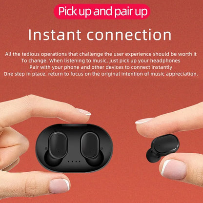 A6S TWS Bluetooth 5.0 Wireless Earphones Headphone Stereo Headset Sports Earbuds Microphone with Charging Box for Mobile Phone