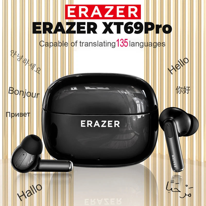 ERAZER XT68/XT69PRO Bluetooth Earphones In-ear Earbuds TWS Wireless Headphones Game Low Latency Bluetooth 5.4 Noise Reduction