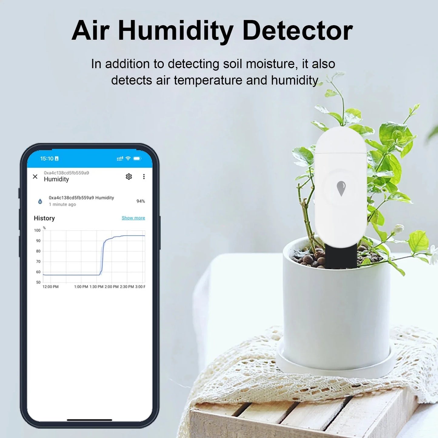ZigBee Soil Moisture Sensor Humidity Temperature Tester Garden Automation Irrigation Detector Support Home Assistant Zigbee2MQTT