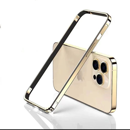 Aluminium Metal Bumper Frame Case For iPhone 17 16 15 14 13 12Pro Max Ultra Thin Luxury Light Alloy Protective Hard Back Bumpers