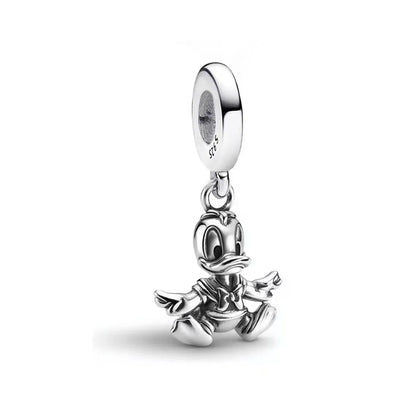 Fashionable 925 Silver Cartoon Beads Compatible with European Bracelet Koala Rabbit Mouse Princess Anime Beads DIY Jewelry Gift