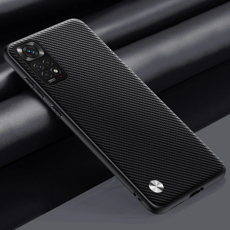 Luxury PU Leather Case For Xiaomi Redmi Note 11S 11 Pro Back Cover Matte Silicone Protection Phone Case For Redmi Note 11E Pro