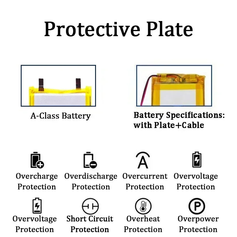 1-10PCS 10000mAh Polymer Lithium Battery 1260110 3.7V Rechargeable Battery for Toy Power Bank GPS Laptop Camping Lights Diy NEW
