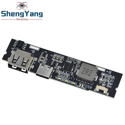 1/2/5PCS TZT QC3.0 QC2.0 Dual USB 18W Type-C USB SW6106PD Fast Charge Mobile Power Bank 18650 Charging Module With Indicator