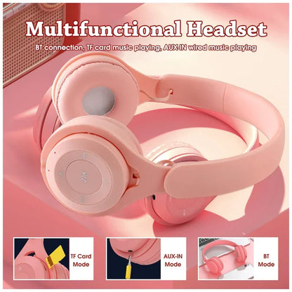 Foldable Sport Gaming Macaron Headphones Y08 Bluetooth Headset Stereo Earphones For Android IOS Devices