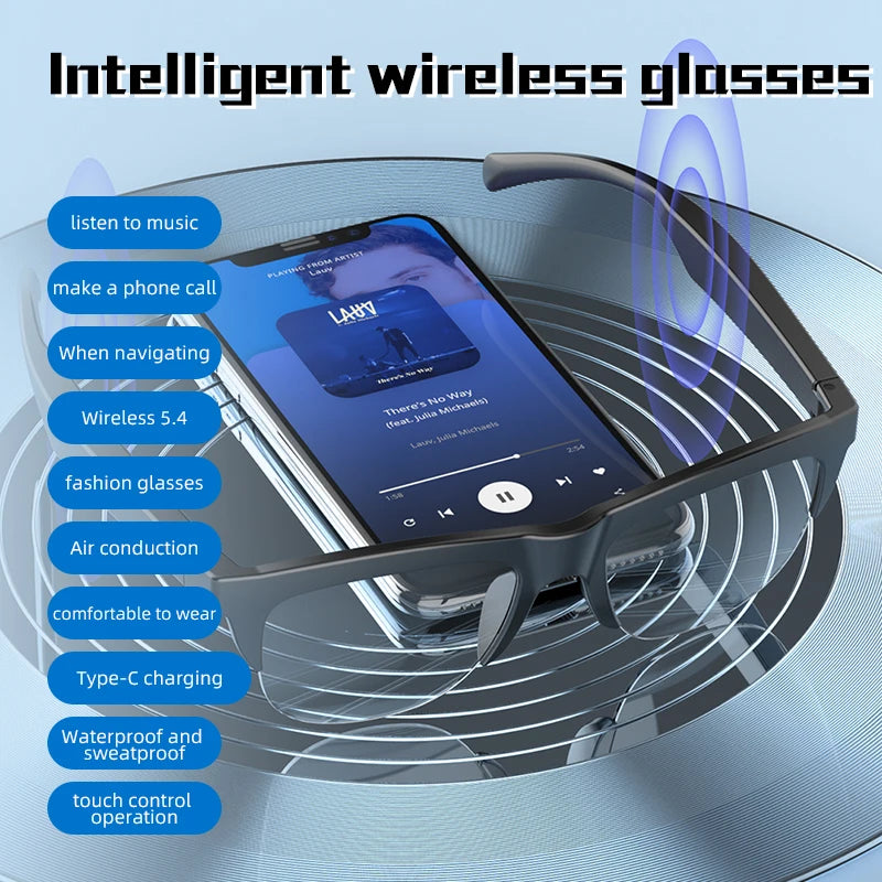 2026 New Smart Sunglasses Glasses Bluetooth Call Outdoor Sports Headphones Voice Navigation Photochromic Lens Waterproof Anti-UV